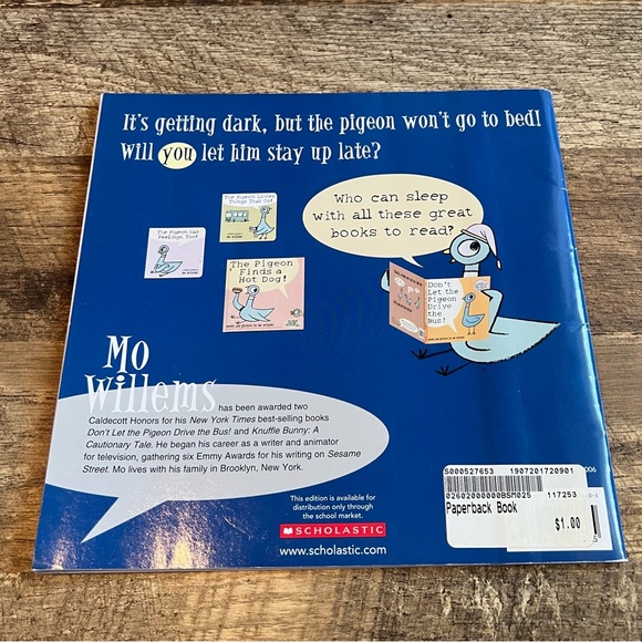 Don’t Let the Pigeon Stay Up Late by Mo Willems Paperback Children’s Book - Picture 3 of 3